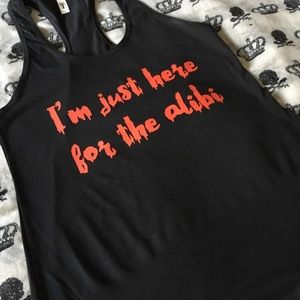 Alibi, goth, horror, racerback Tank top